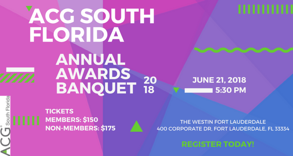 ACG Annual Awards Dinner 2018 ACG South Florida